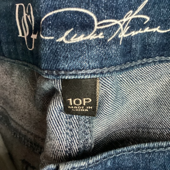 DG2 Sz 10P medium denim leopard embroidered jeans - Picture 5 of 5